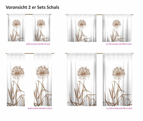 Schal, Gardine-Vorhang-bedruckt